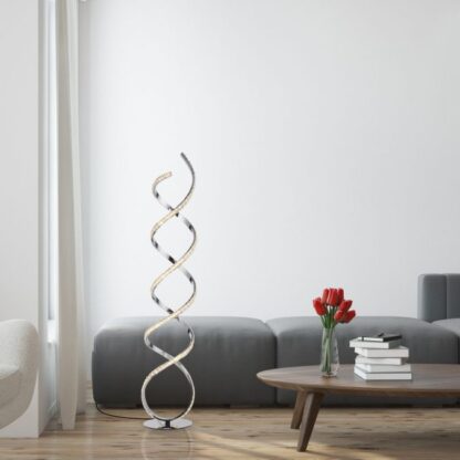 Golvlampa KIRIBI, DNA formad lampa, krom, kristall - Bild 9