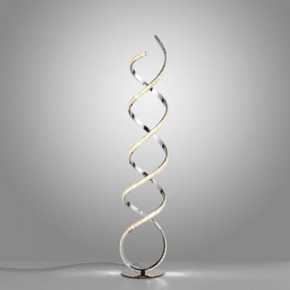 Golvlampa KIRIBI, DNA formad lampa, krom, kristall - Bild 6