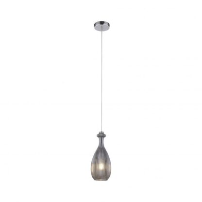 Pendellampa SCARLETT, rökfärgad glas