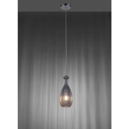 Pendellampa SCARLETT, rökfärgad glas - Bild 3