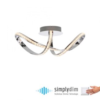 Taklampa TANJA, kristall LED