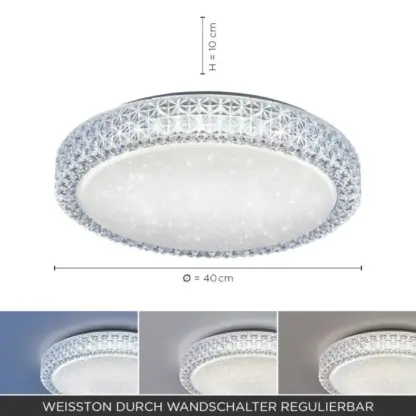 Plafond STAR, LED kristalleffekt, vit, transparent, stjärnhimmel - Bild 9