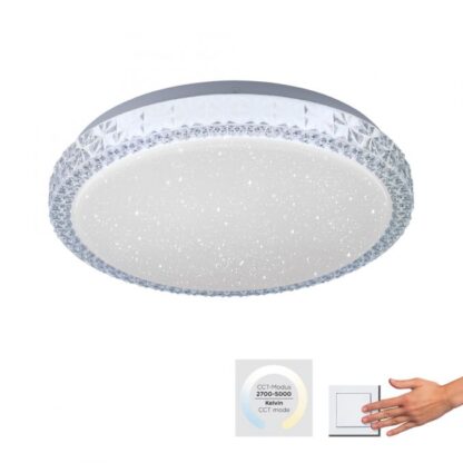 Plafond MISTAR, LED kristalleffekt, vit, transparent, stjärnhimmel - Bild 2