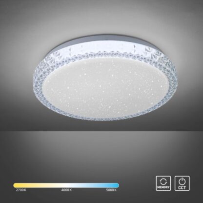 Plafond MISTAR, LED kristalleffekt, vit, transparent, stjärnhimmel - Bild 9
