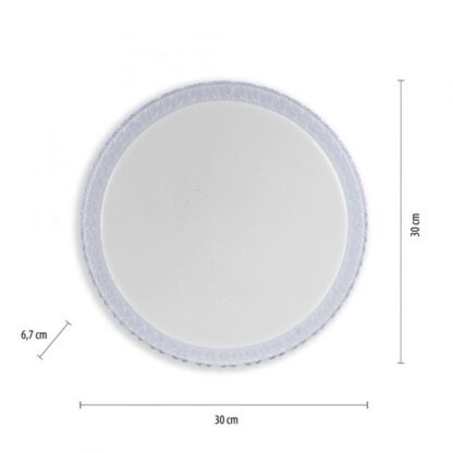 Plafond MISTAR, LED kristalleffekt, vit, transparent, stjärnhimmel - Bild 6