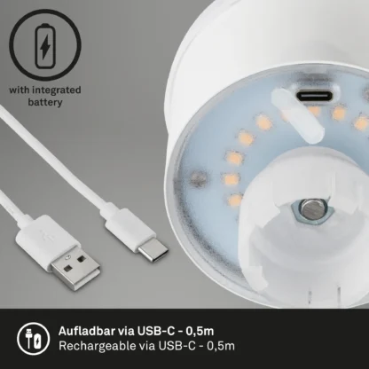 Bordslampa BOTTLE, koppar, uppladdningsbar - Bild 5
