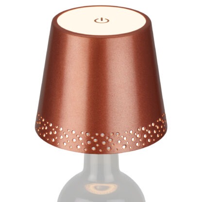 Bordslampa BOTTLE, koppar, uppladdningsbar