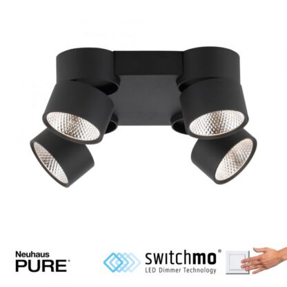 Spotlight PURE-NOLA 4 vridbar, dimbar, svart