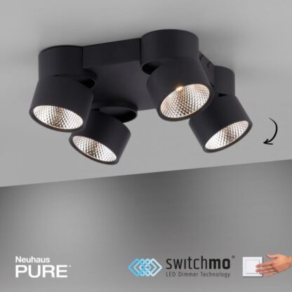 Spotlight PURE-NOLA 4 vridbar, dimbar, svart - Bild 12