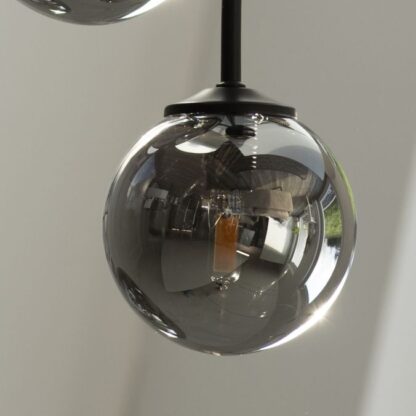 Taklampa DEKO, svart, glaskupor, snygg design - Bild 7