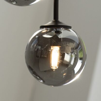 Taklampa DEKO, svart, glaskupor, snygg design - Bild 3