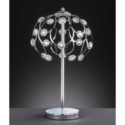 Bordslampa TRIDA, snygg design, silver, glas, dimbar - Bild 5