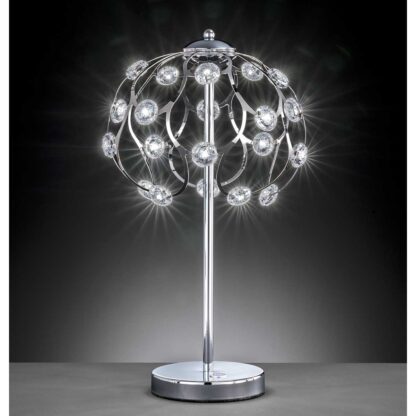 Bordslampa TRIDA, snygg design, silver, glas, dimbar - Bild 4