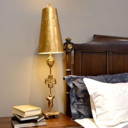 Bordslmpa FRAGA - fransk design i bladguld - Bild 5