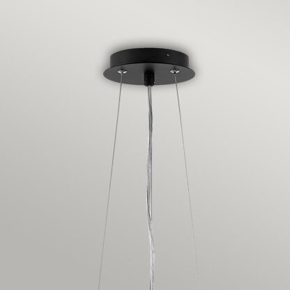 Pendellampa ZUMMA - satin svart-silver, exotisk design - Bild 4