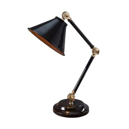 Mini bordslampa LOVA svart polerad mässing antik