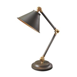 Mini bordslampa LOVA mörk grå antik mässing