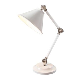 Mini bordslampa LOVA vit polerad nickel