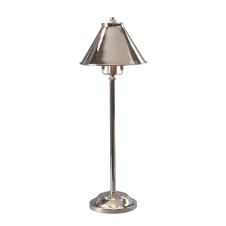 Bordslampa LOVA stick metall skärm polerad nickel