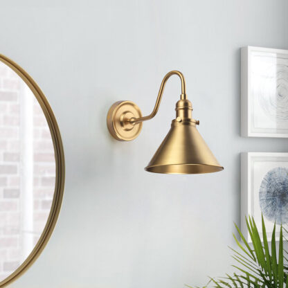 Vägglampa LOVA metall skärm antik mässing - Bild 4