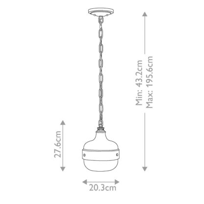 Pendellampa CADENCE 1 i polerad nickel glas kupa - Bild 5