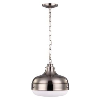 Pendellampa CADENCE 2 i polerad nickel opal glas
