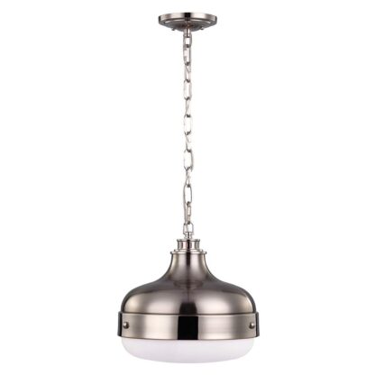 Pendellampa CADENCE 2 i polerad nickel opal glas