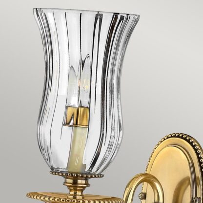 Vägglampa CAMBRIDGE 1 ljus antik mässing new England stil - Bild 4
