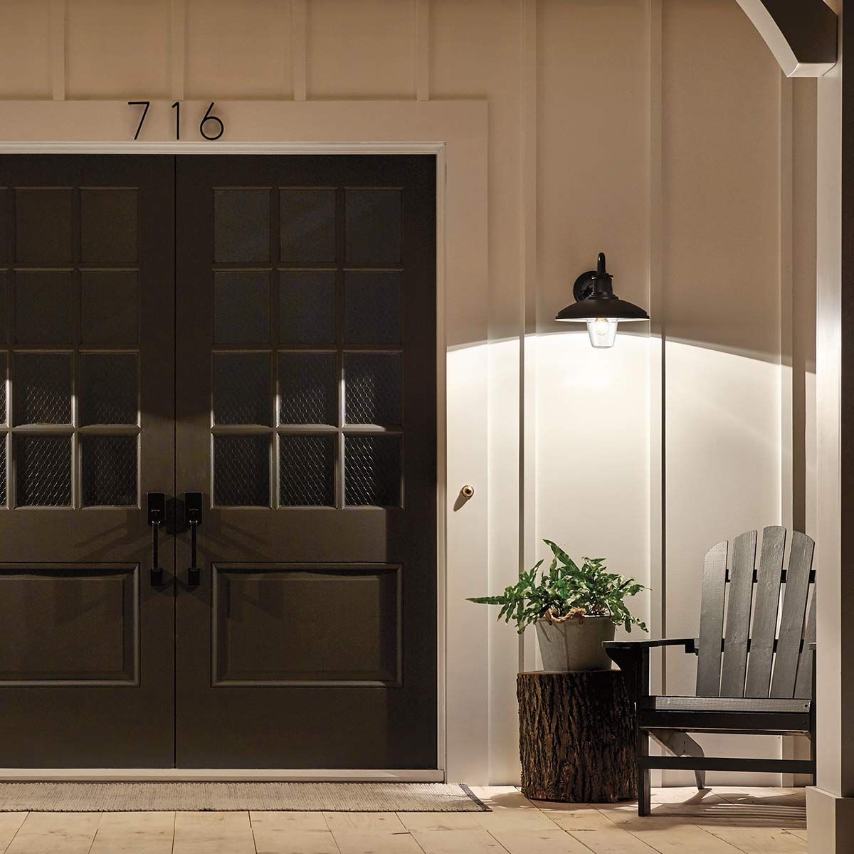 Fasadlampa ALLENBURY medium - strukturerad svart - Bild 2