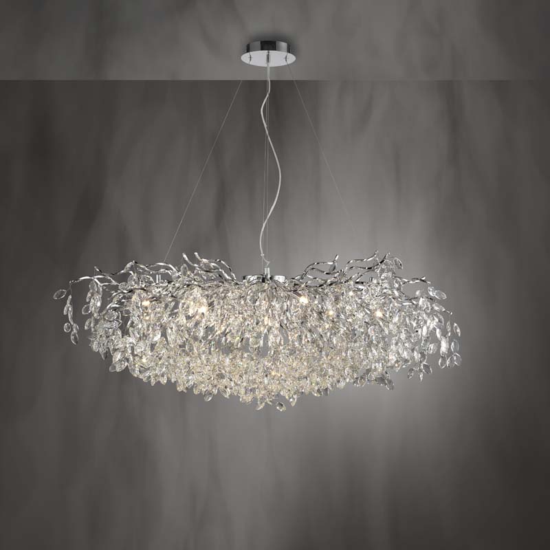 Chandelier RICICLE 2, kristallkrona med kromade detaljer - Bild 12