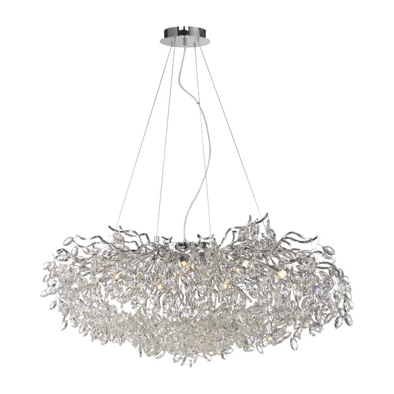 Chandelier RICICLE 2, kristallkrona med kromade detaljer - Bild 10