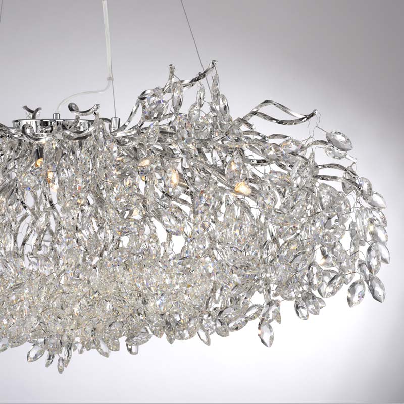Chandelier RICICLE 2, kristallkrona med kromade detaljer - Bild 8