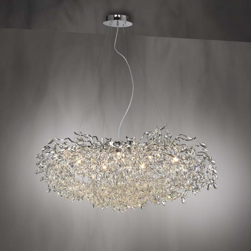 Chandelier RICICLE 2, kristallkrona med kromade detaljer - Bild 7