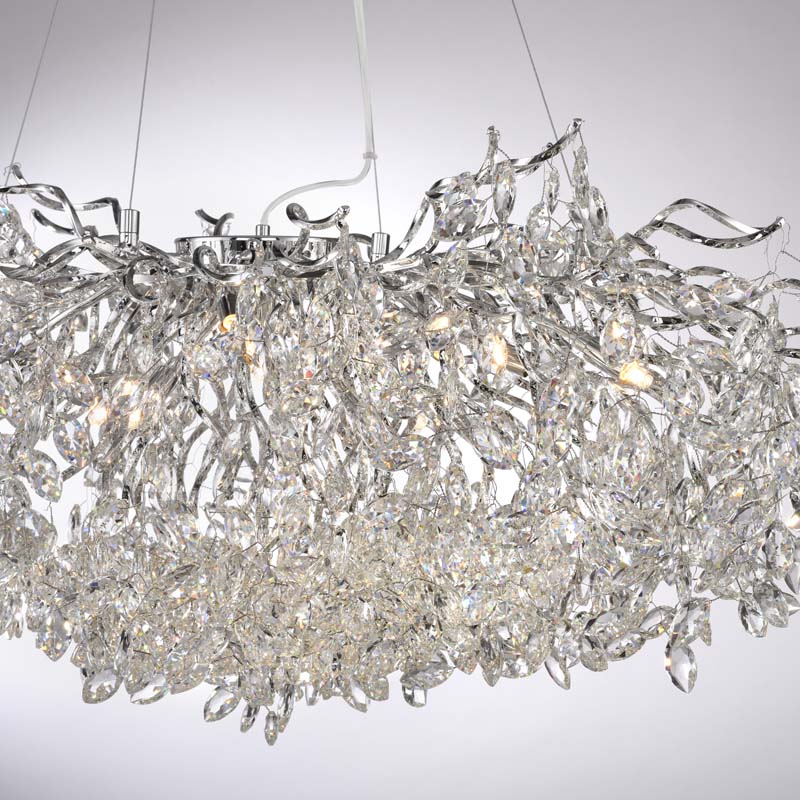 Chandelier RICICLE 2, kristallkrona med kromade detaljer - Bild 6