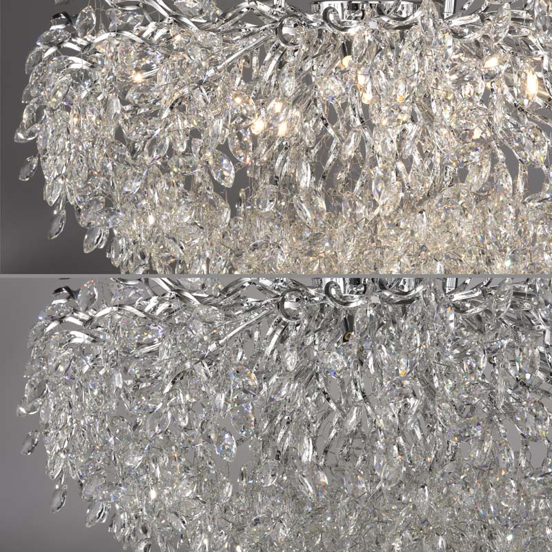 Chandelier RICICLE 2, kristallkrona med kromade detaljer - Bild 4