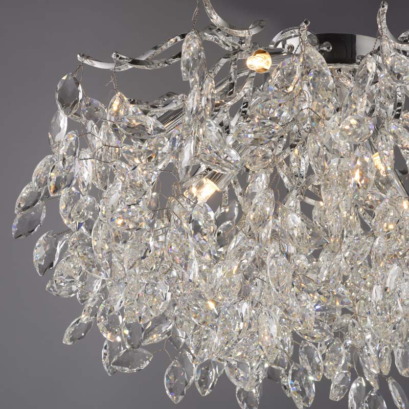 Taklampa RICICLE, kristallplafond med kromade detaljer - Bild 9