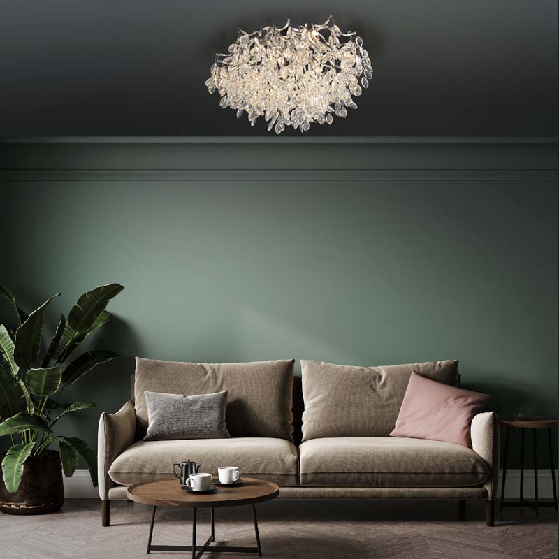 Taklampa RICICLE, kristallplafond med kromade detaljer - Bild 2