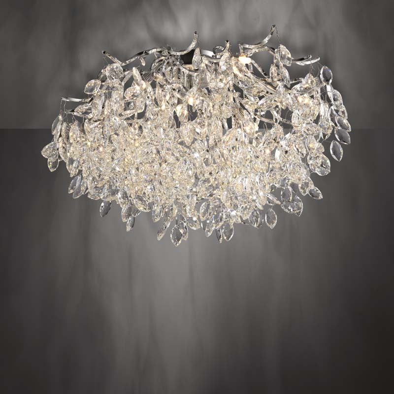 Taklampa RICICLE, kristallplafond med kromade detaljer - Bild 3