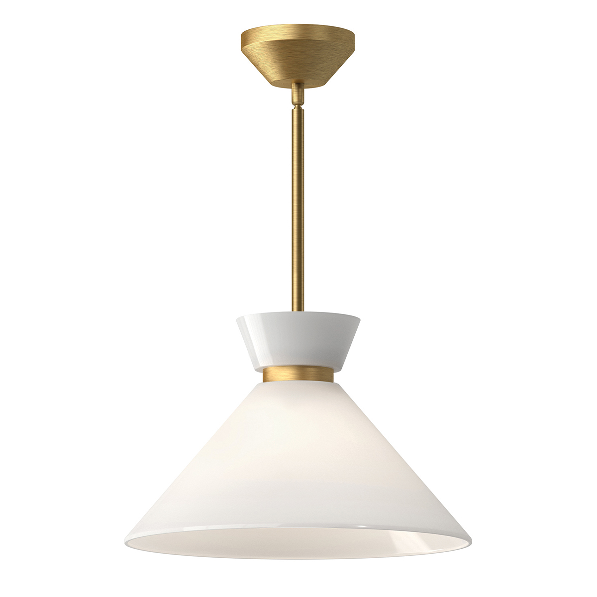 Pendellampa HALSTON, borstad guld