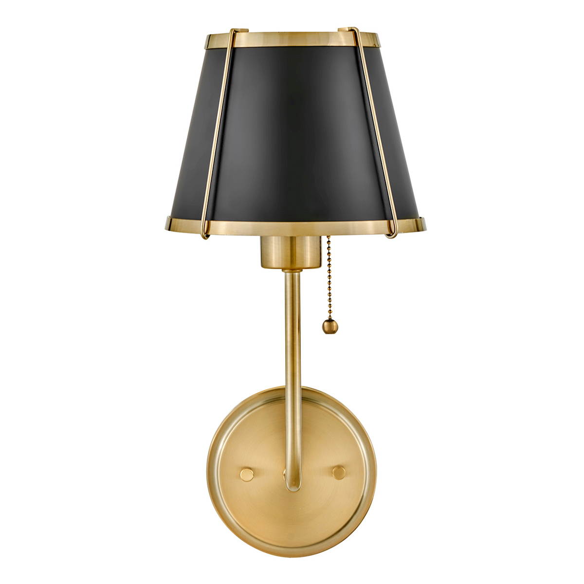 Vägglampa CLARKE, varm mässing och svart metallskärm - Bild 2