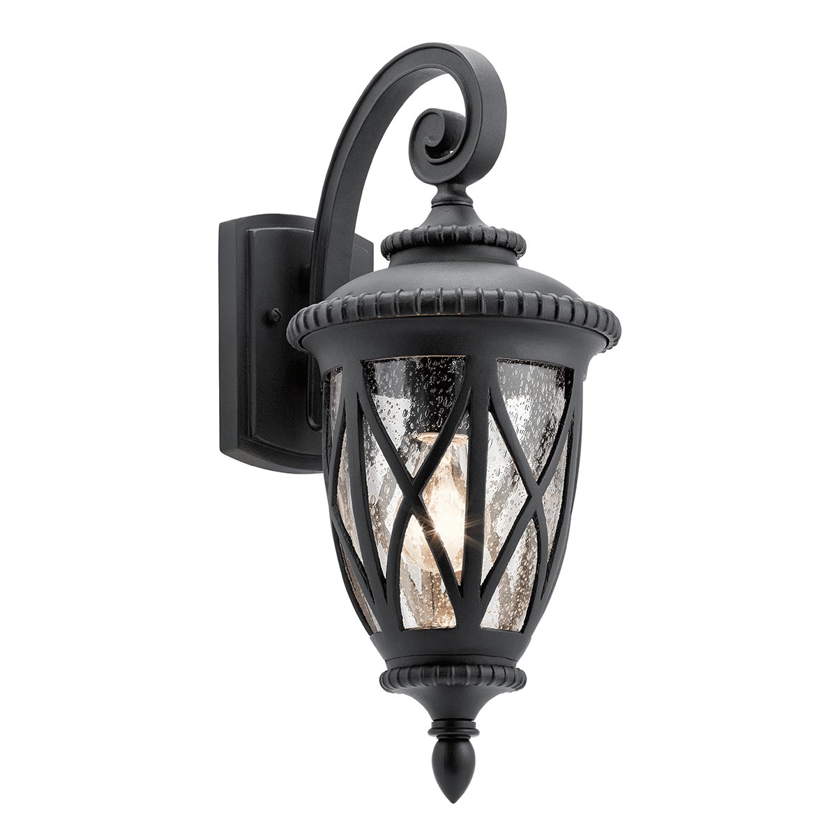 Fasadlampa ADMIRALS COVE, texturerad svart