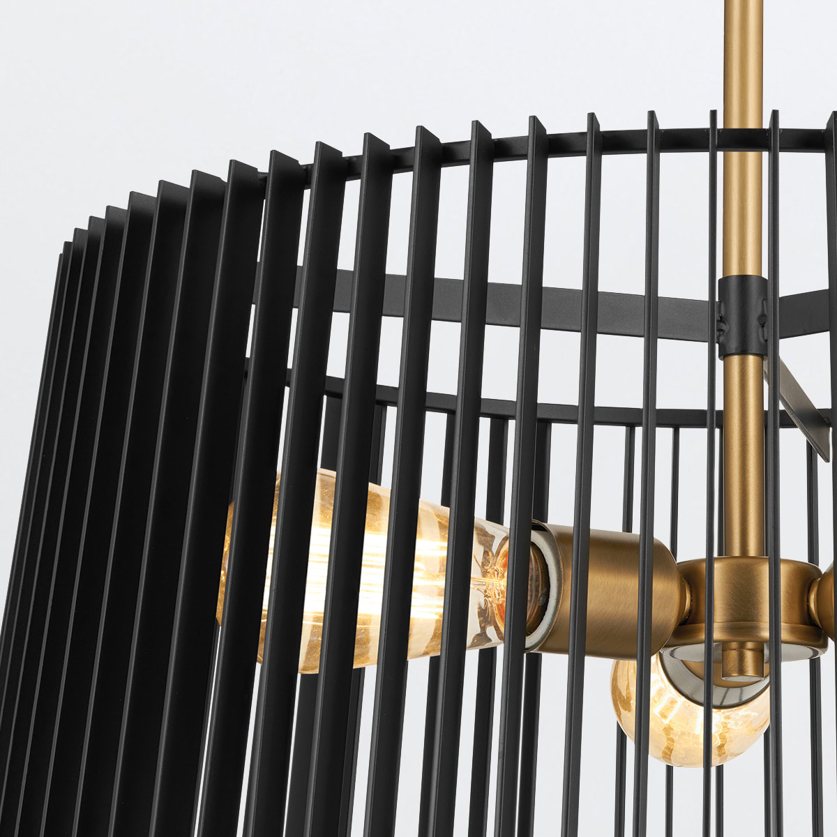 Pendellampa LINARA, svart och mässing - Bild 4