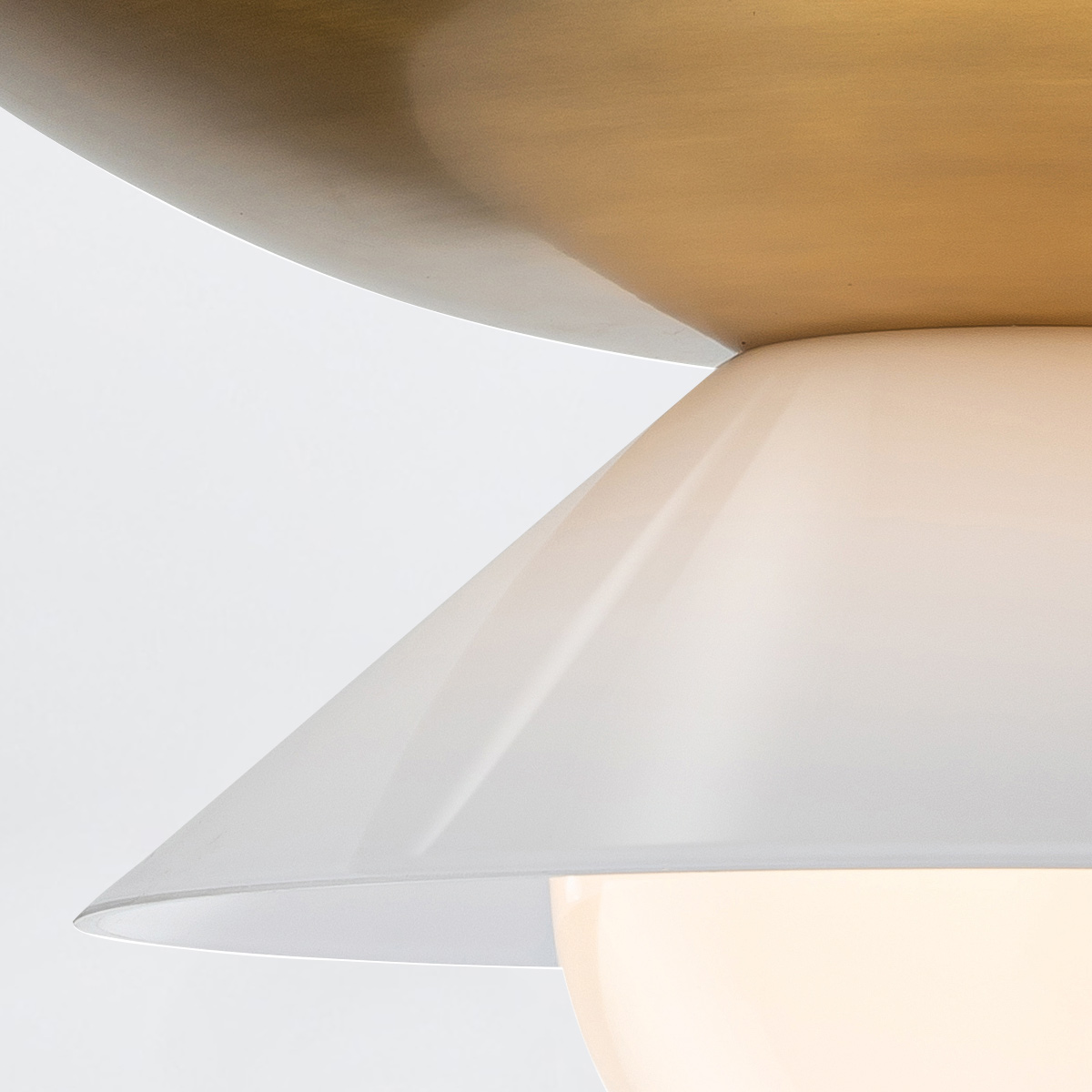 Pendellampa SAUCER, antik mässing - Bild 5