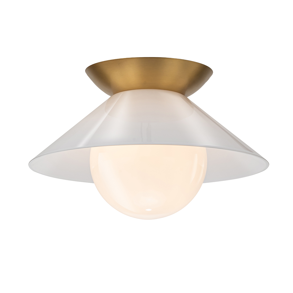 Taklampa SAUCER, antik mässing