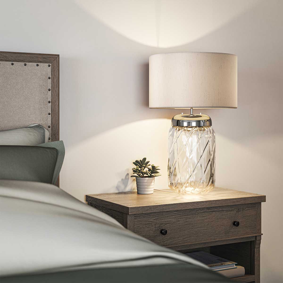 Bordslampa SOLA, polerad nickel - Bild 7