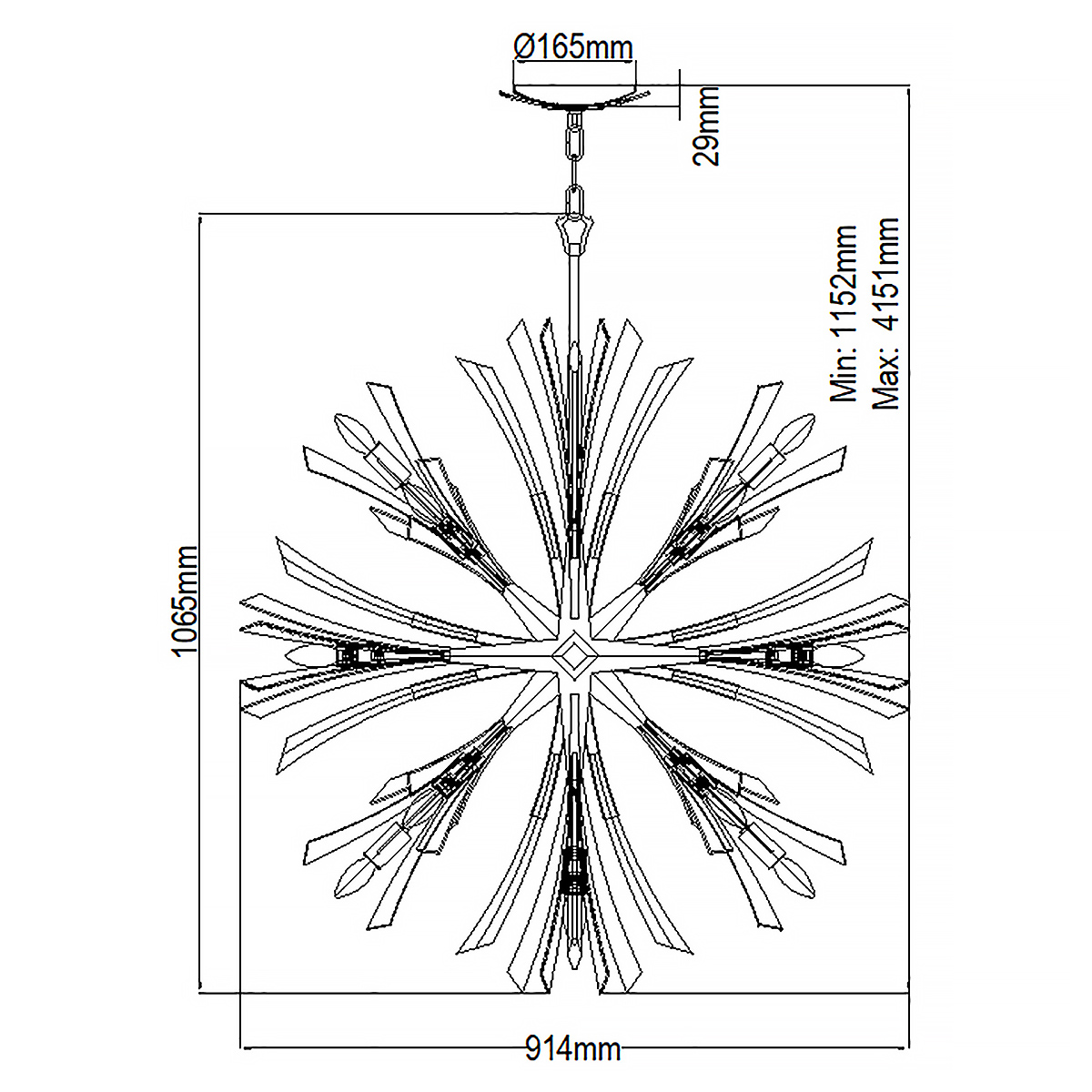 Pendellampa VIDA, polerat guld - Bild 6