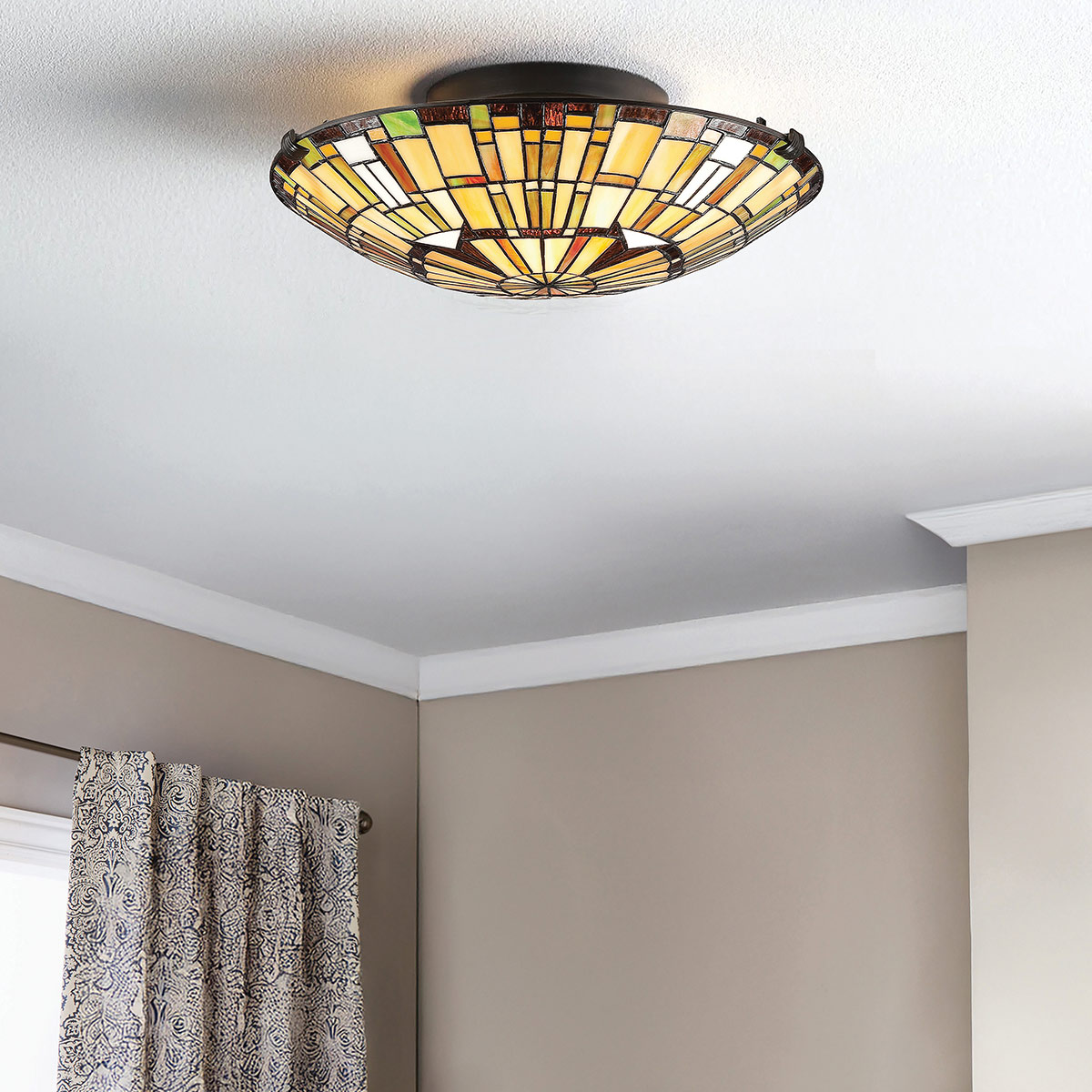 Plafond REED, valiant brons & konstglasskärm - Bild 8