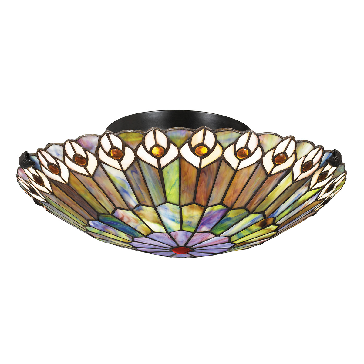 Plafond WATKINS, valiant brons & konstglasskärm
