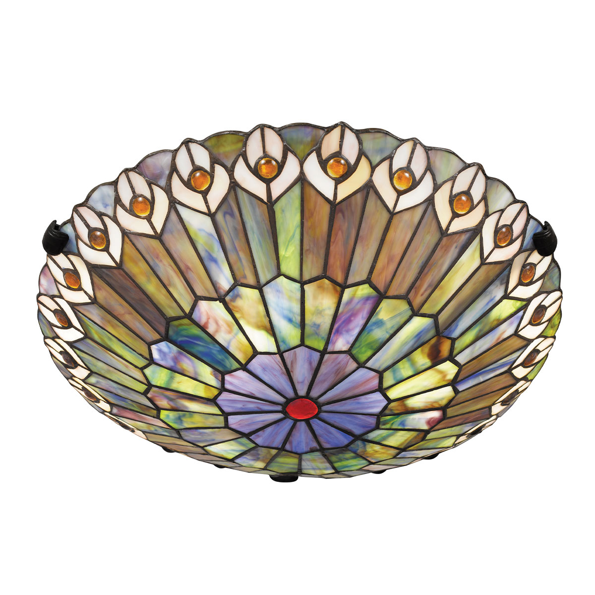 Plafond WATKINS, valiant brons & konstglasskärm - Bild 3