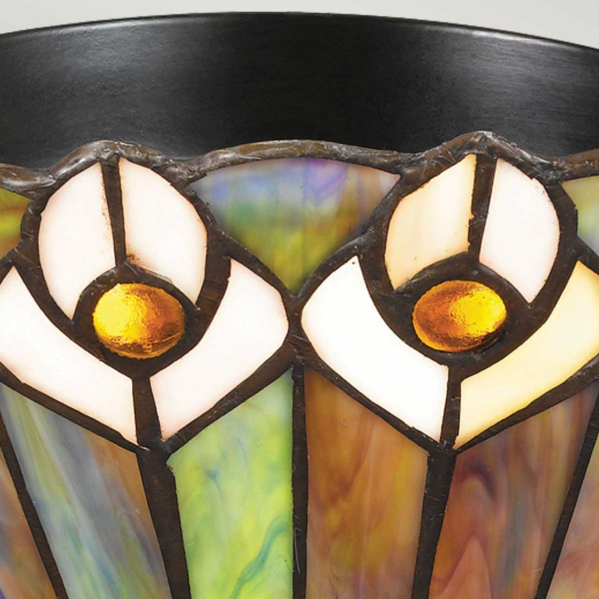 Plafond WATKINS, valiant brons & konstglasskärm - Bild 4